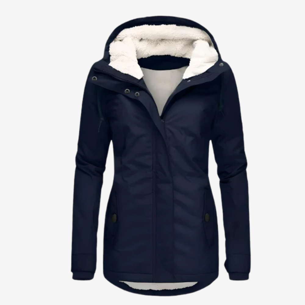 Warm Fleece-Lined Parka Jacket for Women