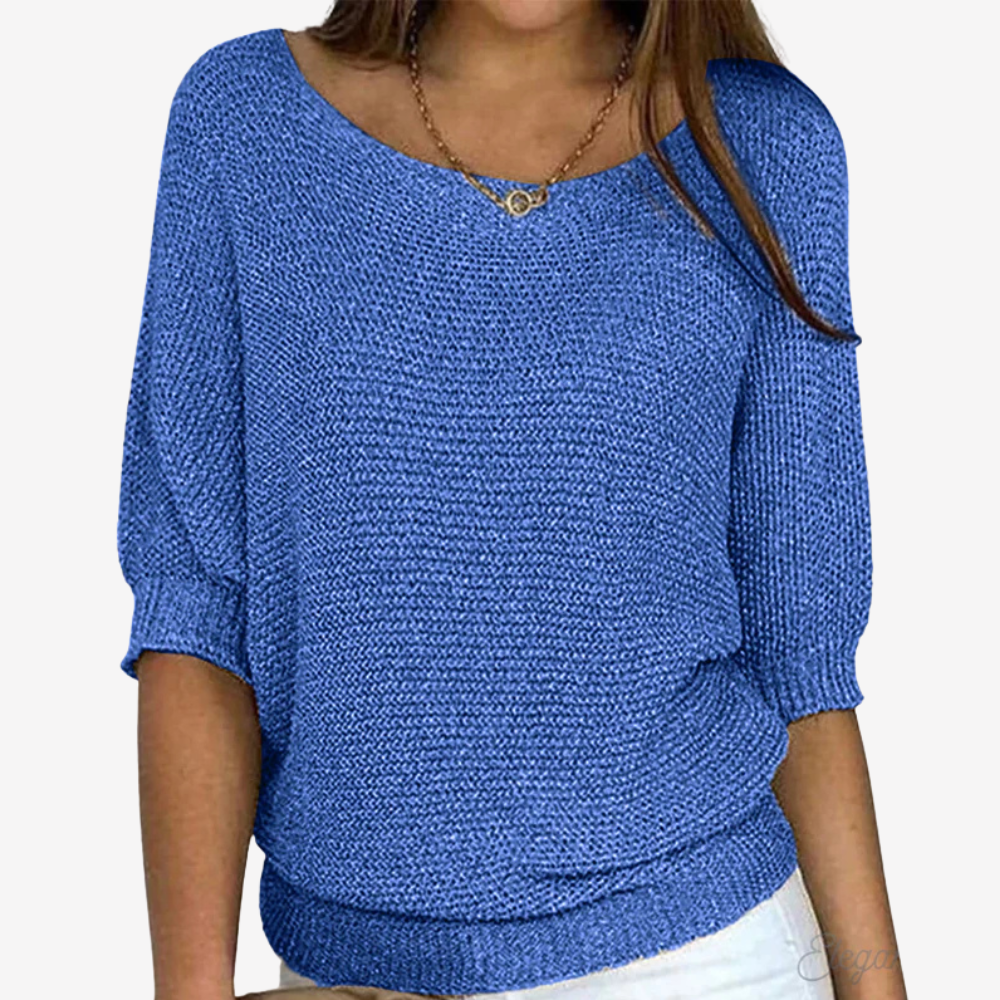 Chic Off-Shoulder Knit Sweater for Women