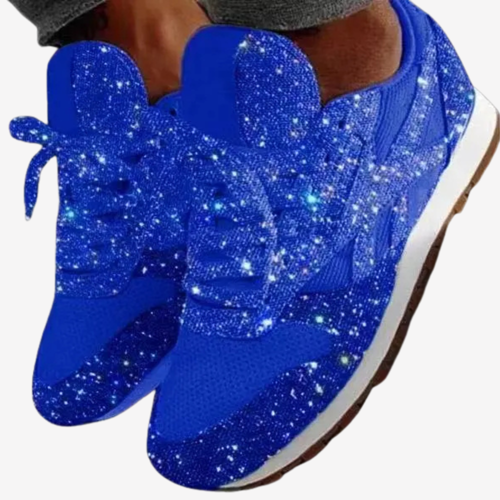 Sparkly Glitter Casual Sneakers for Women
