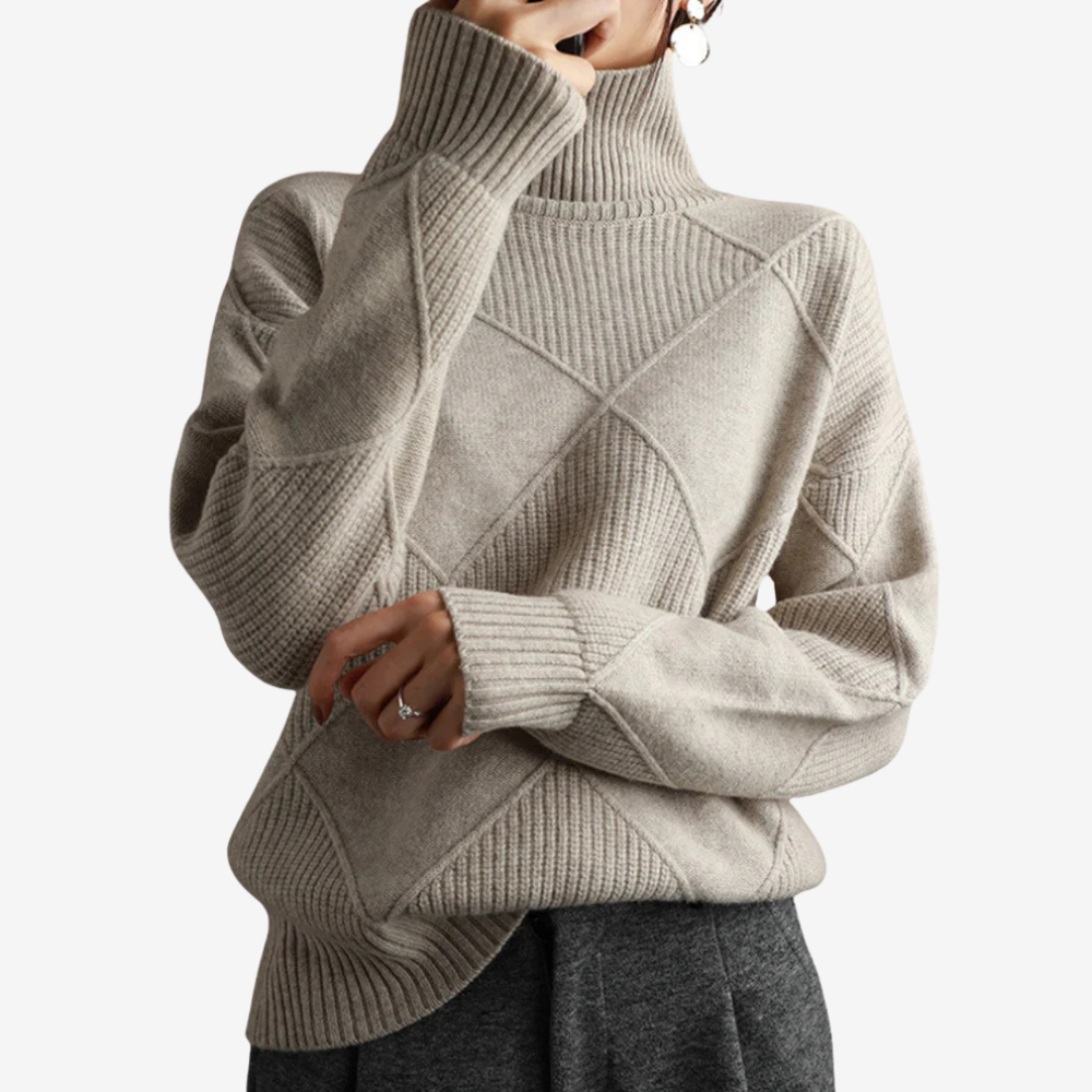 Cozy Knit Turtleneck Sweater for Women