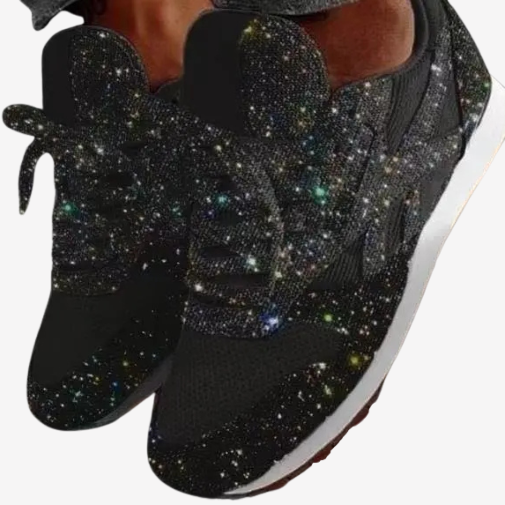 Sparkly Glitter Casual Sneakers for Women