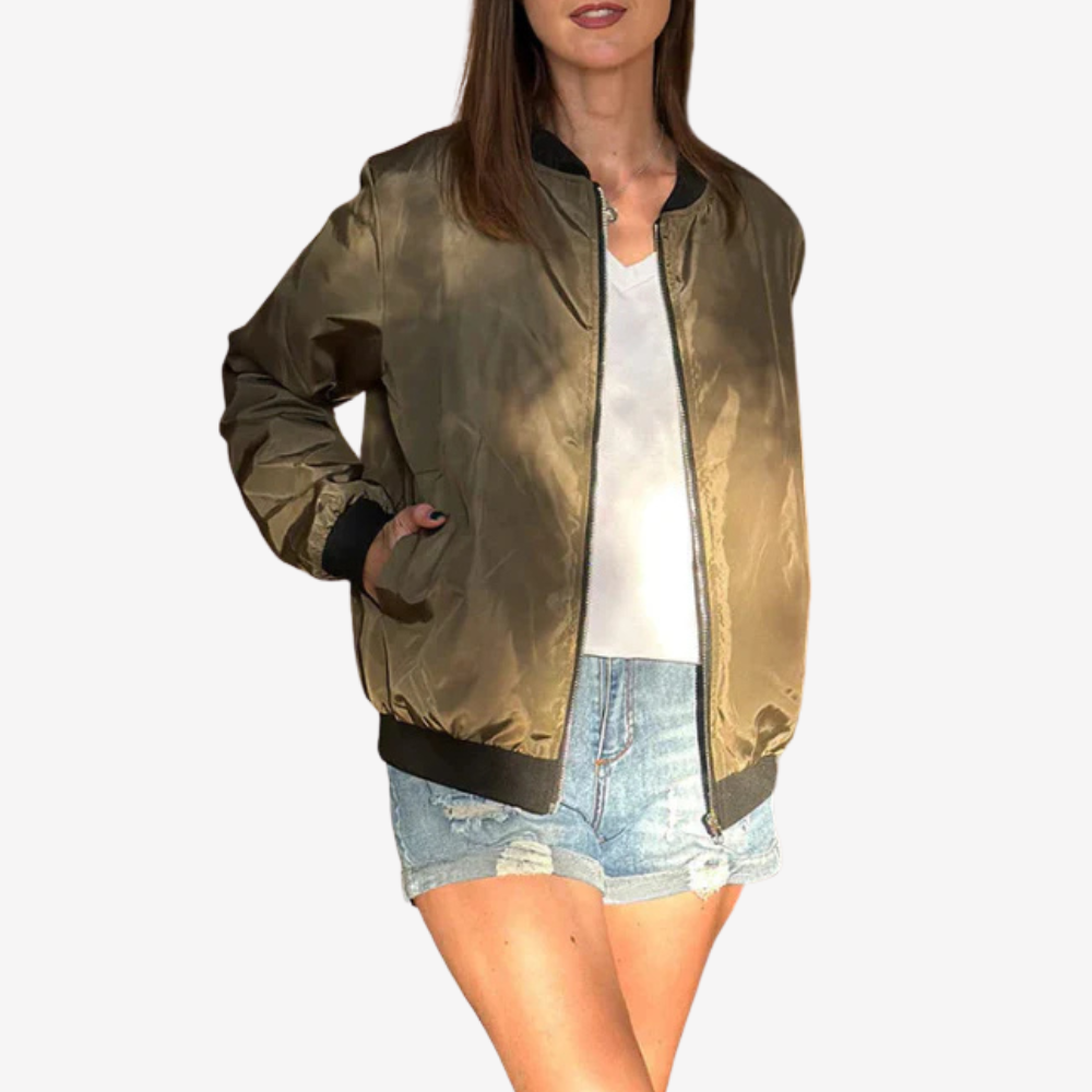 Trendy Lightweight Bomber Jacket for Women