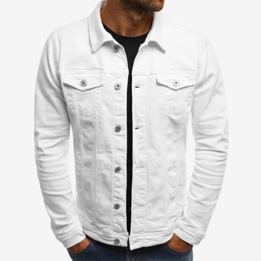 Casual Cotton Denim Jacket for Men