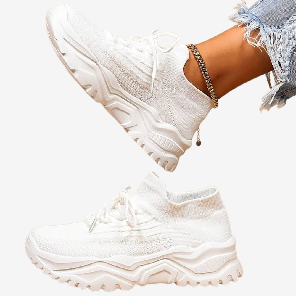 Breathable Knit Chunky Sneakers for Women