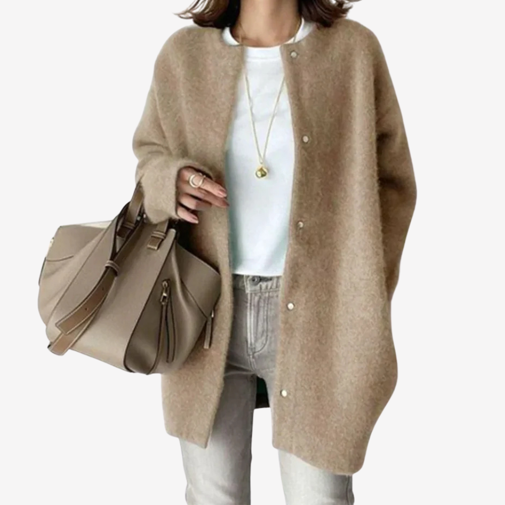 Oversized Wool Cardigan Sweater for Women