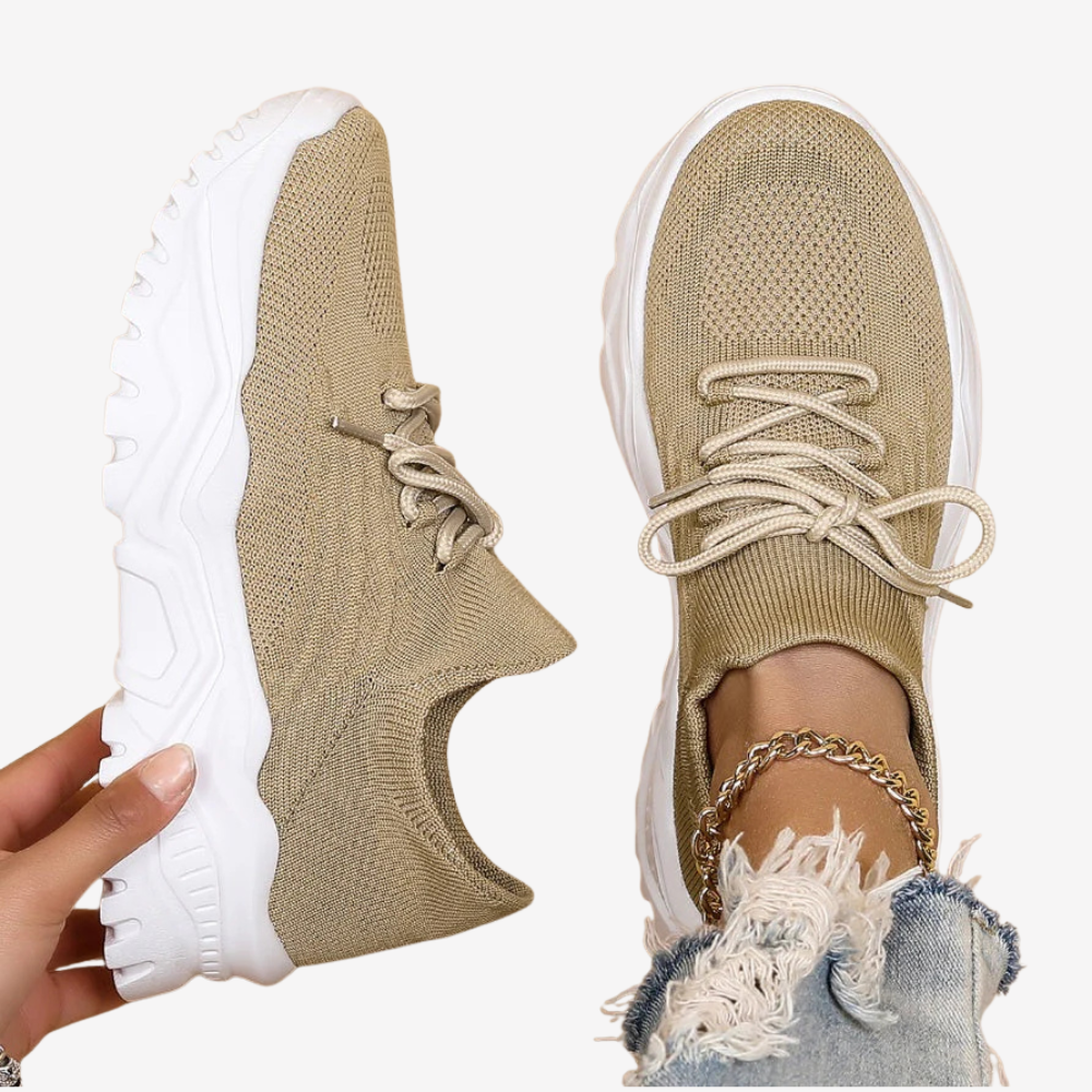 Breathable Knit Chunky Sneakers for Women