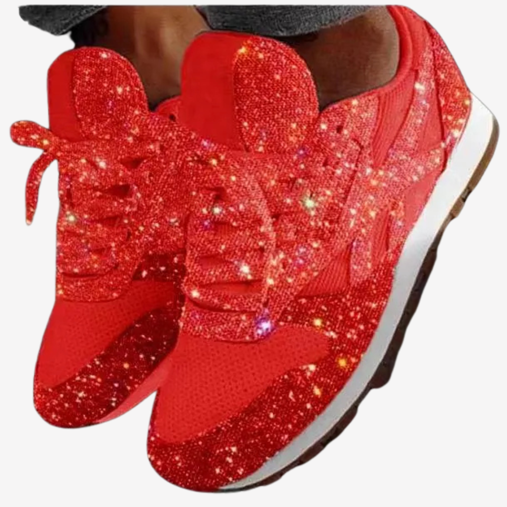 Sparkly Glitter Casual Sneakers for Women