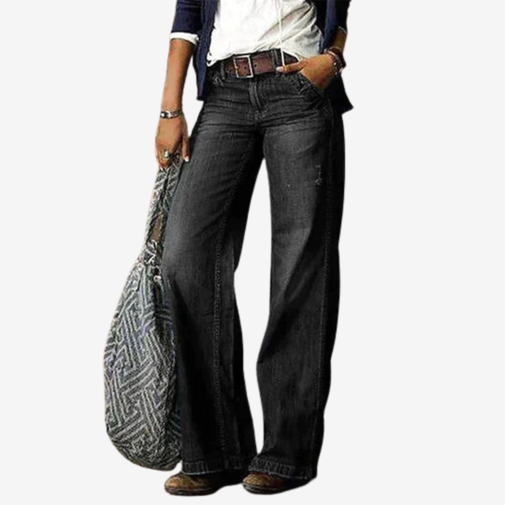 Trendy High Waist Wide-Leg Jeans for Women