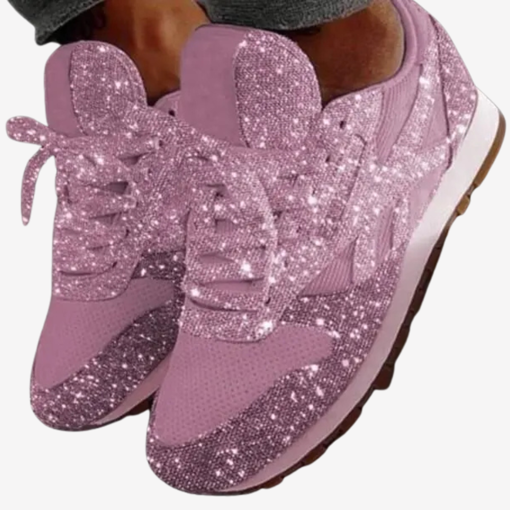 Sparkly Glitter Casual Sneakers for Women