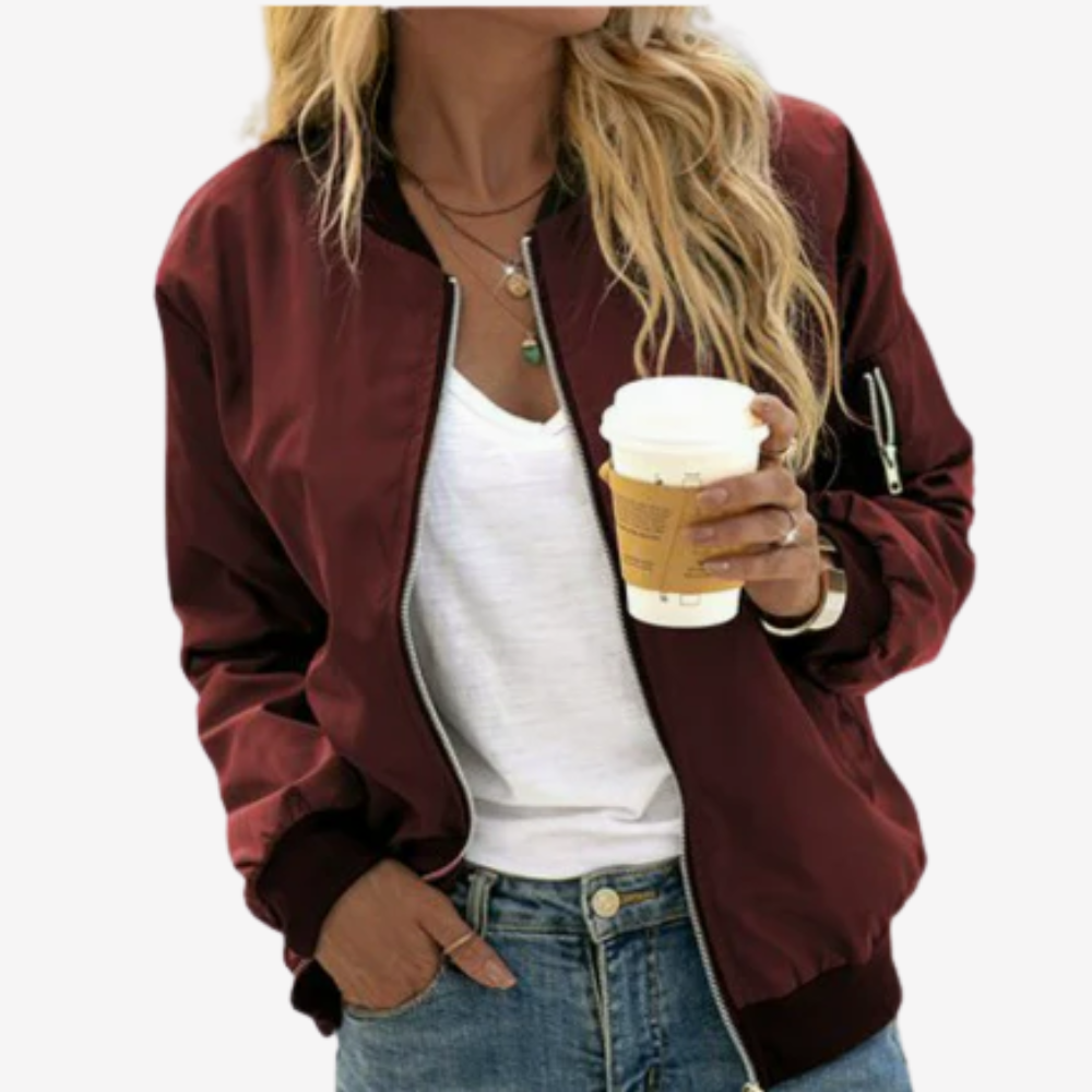 Trendy Lightweight Bomber Jacket for Women