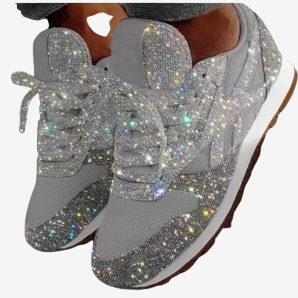 Sparkly Glitter Casual Sneakers for Women