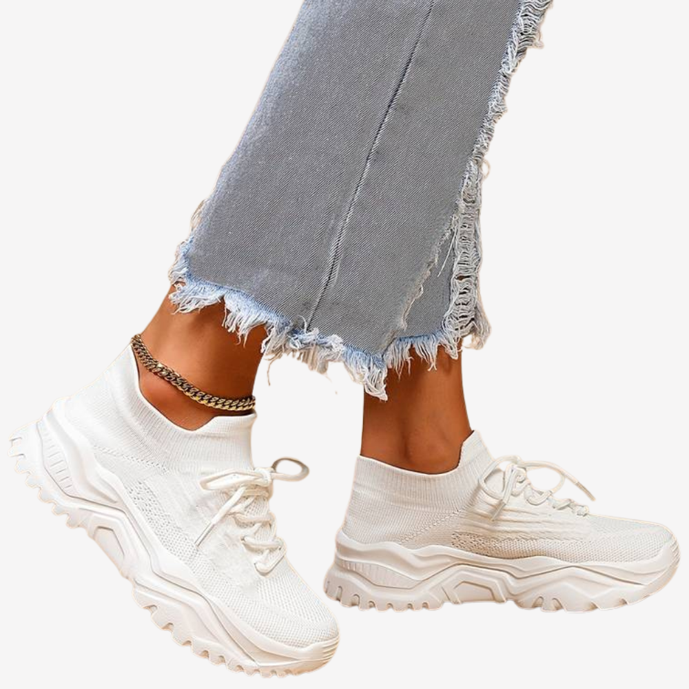 Breathable Knit Chunky Sneakers for Women