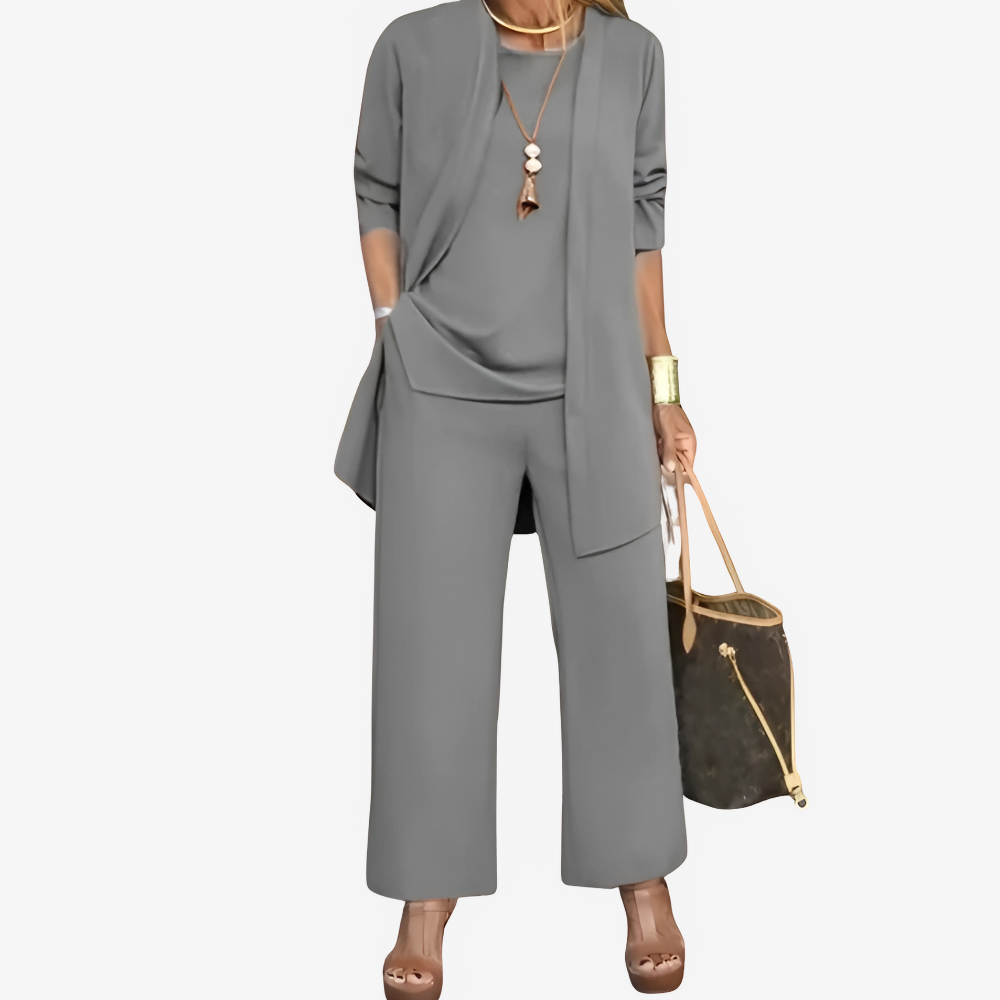Chic Three-Piece Pant Set for Women