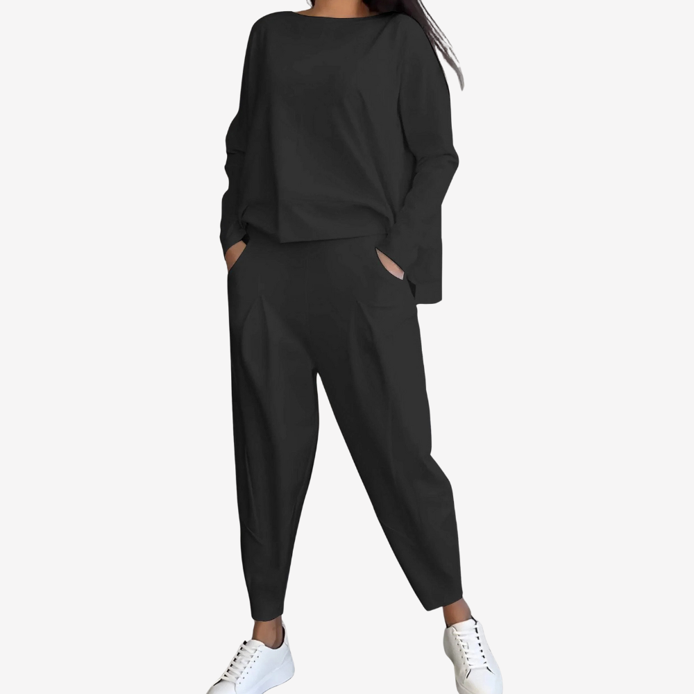 Casual Long Sleeve Pant Set for Women