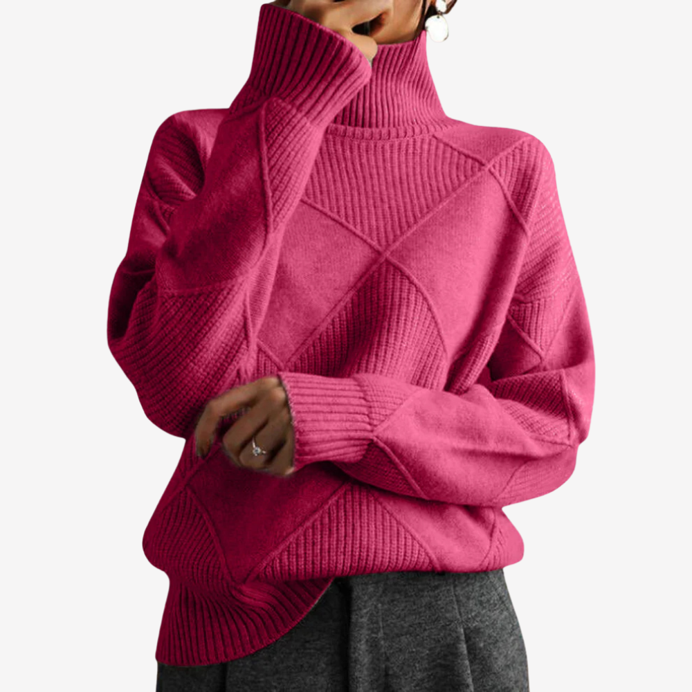 Cozy Knit Turtleneck Sweater for Women