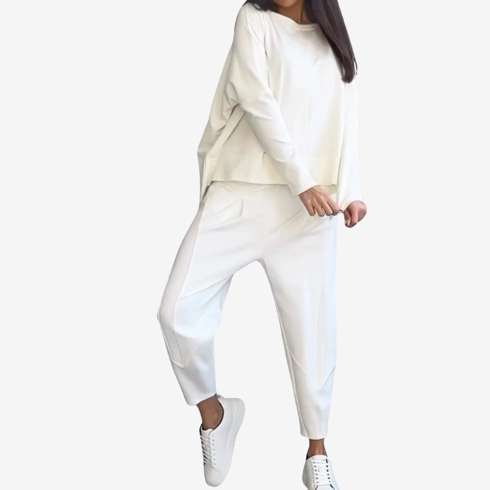 Casual Long Sleeve Pant Set for Women