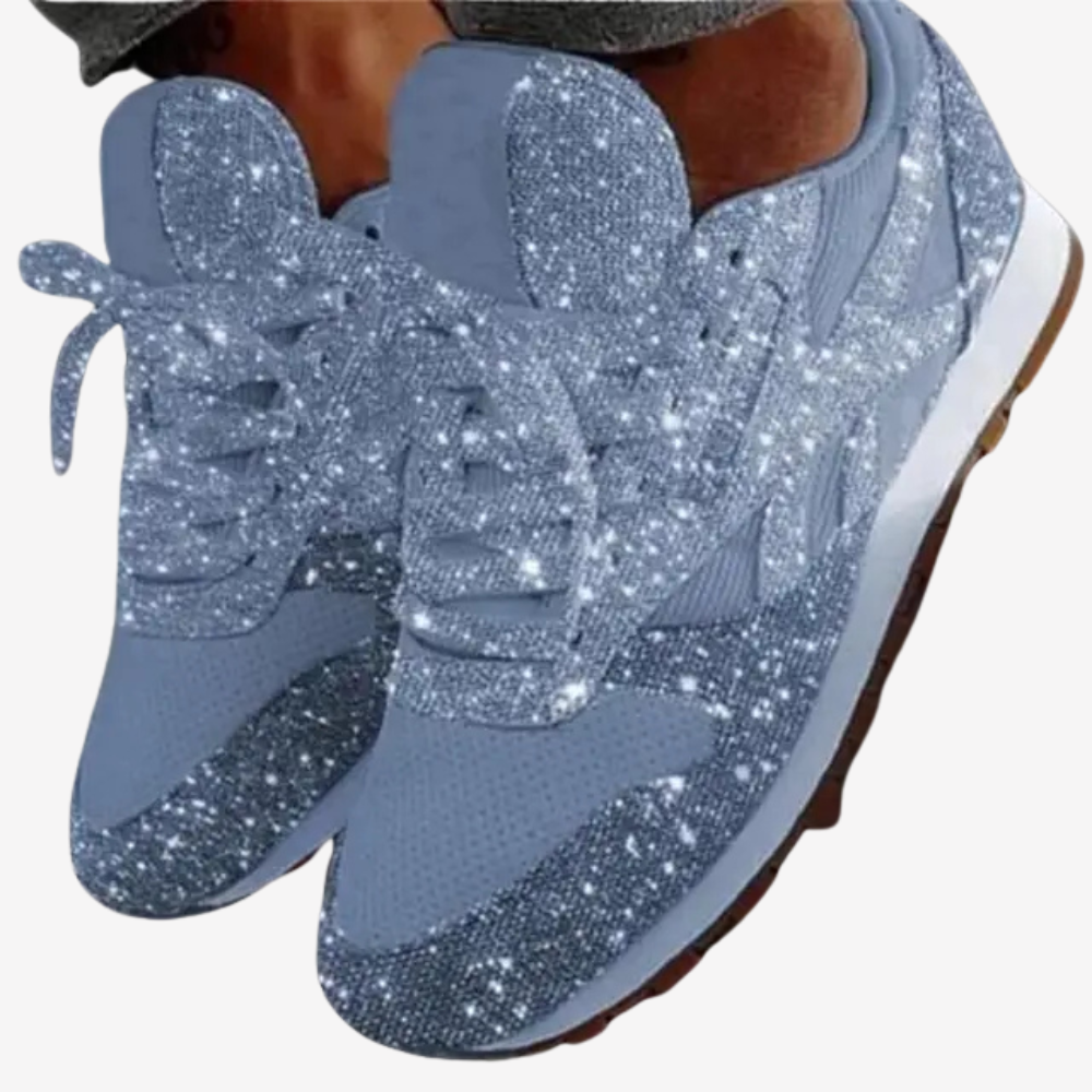 Sparkly Glitter Casual Sneakers for Women