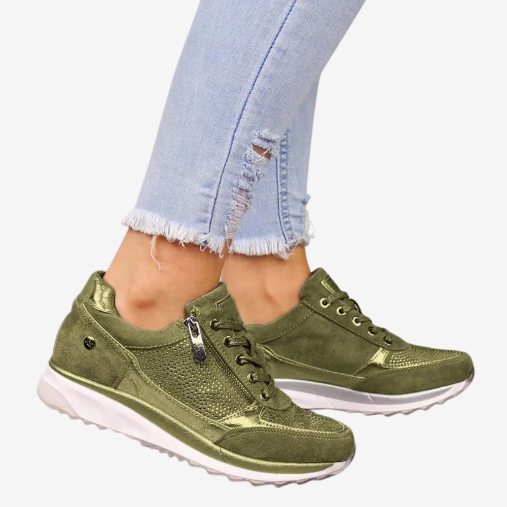 Trendy Suede Platform Sneakers for Women