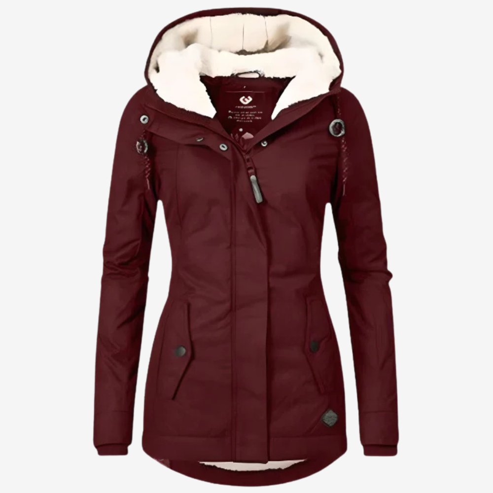 Warm Fleece-Lined Parka Jacket for Women