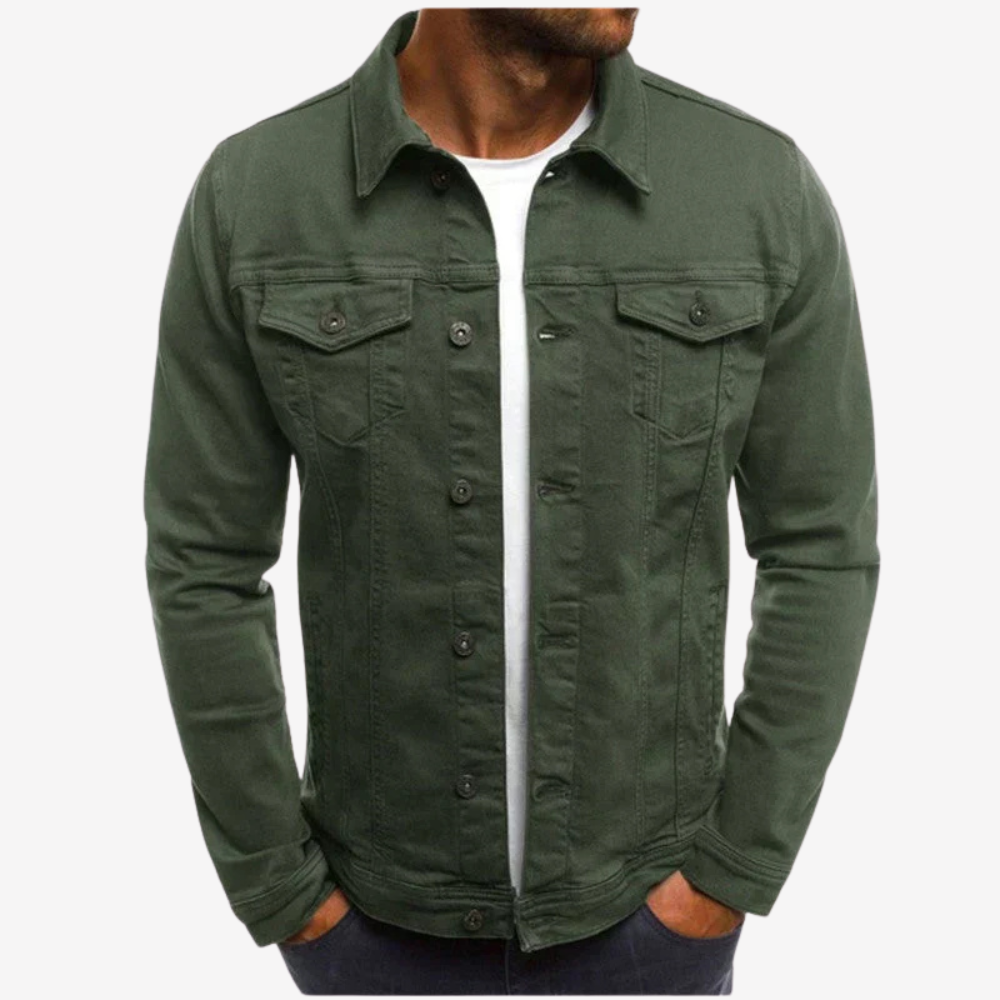 Casual Cotton Denim Jacket for Men