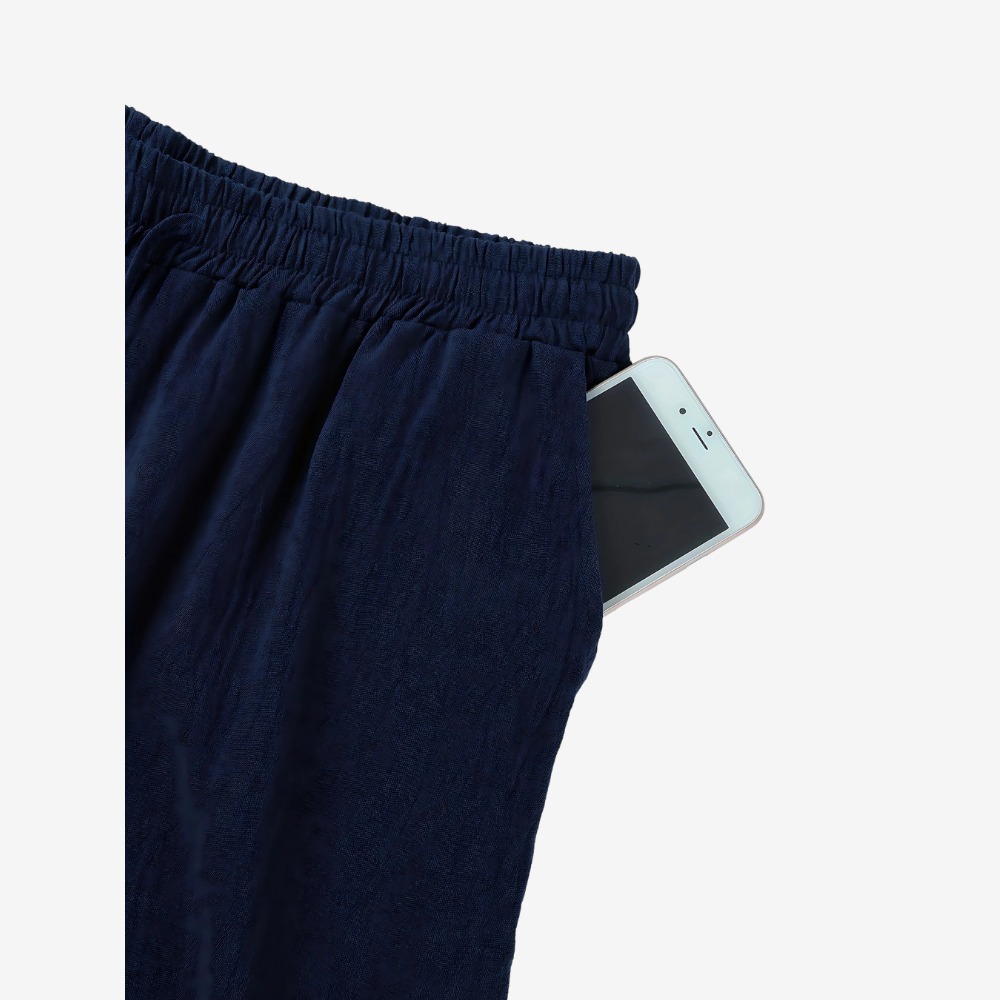 Casual Wide-Leg Elastic Waist Pants for Men