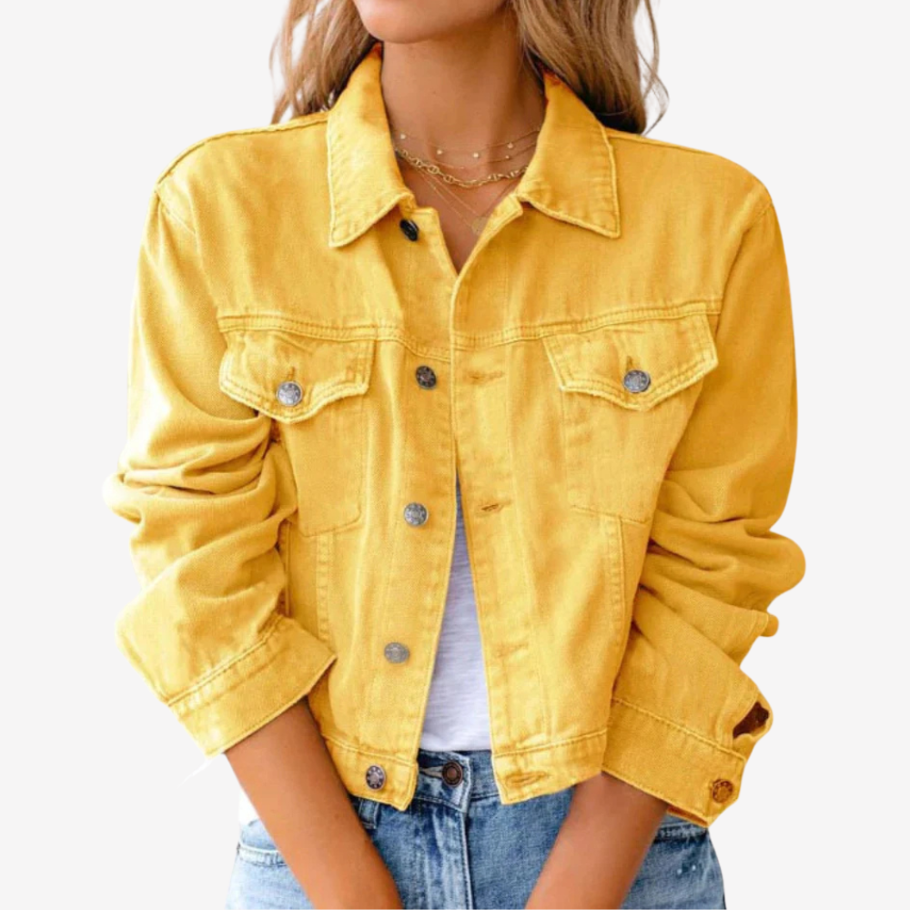 Trendy Cropped Denim Jacket for Women