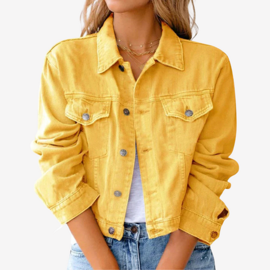 Trendy Cropped Denim Jacket for Women
