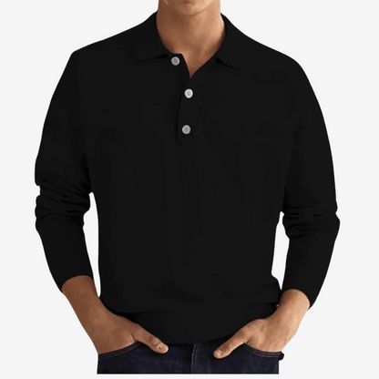Trendy Long Sleeve Polo Shirt for Men