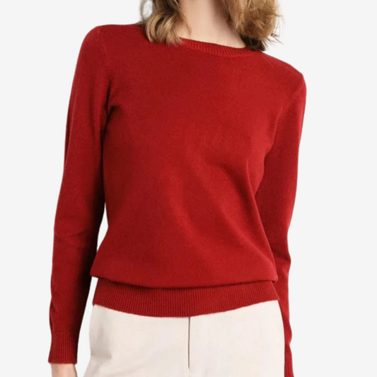 Chic Crewneck Knit Sweater for Women
