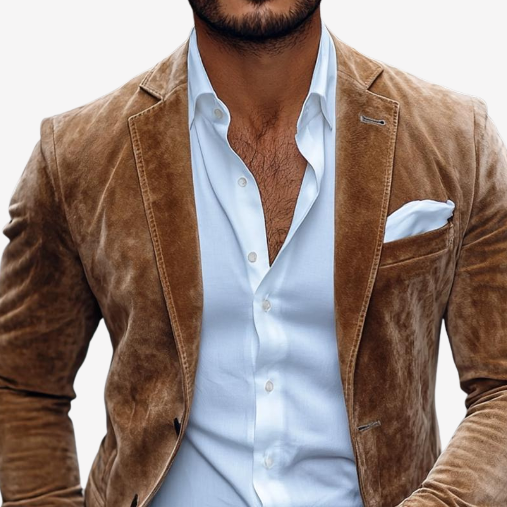 Stylish Suede Blazer Jacket for Men