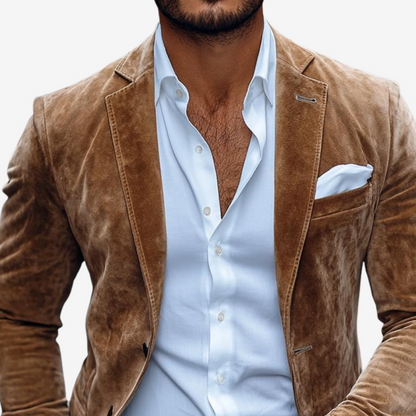 Stylish Suede Blazer Jacket for Men