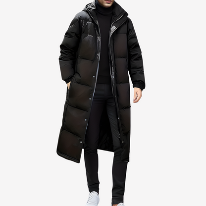 Warm Longline Puffer Coat for Men