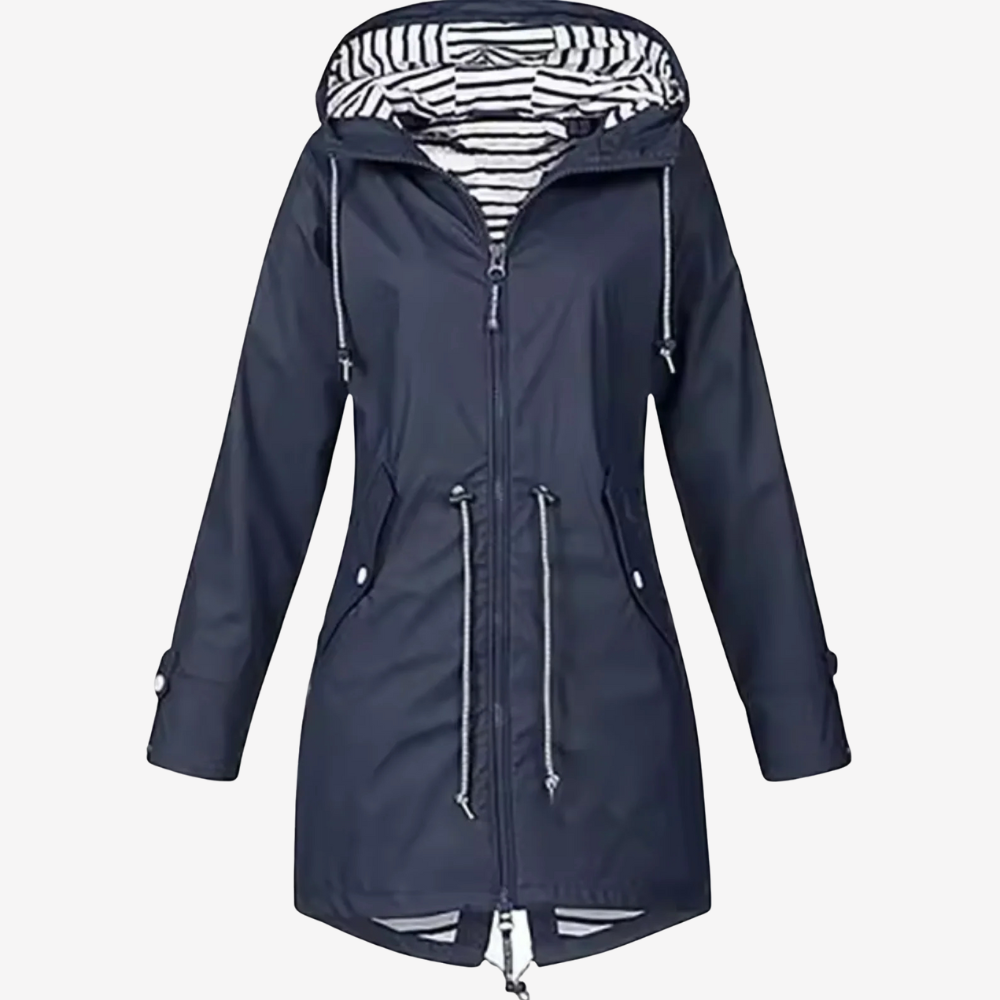 Lightweight Hooded Raincoat for Women