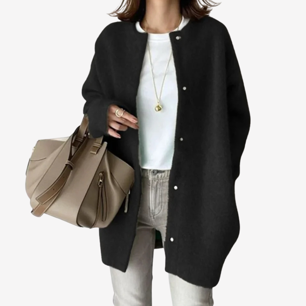 Oversized Wool Cardigan Sweater for Women