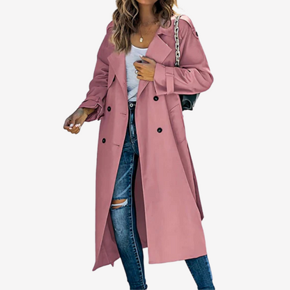 Stylish Double-Breasted Trench Coat for Women