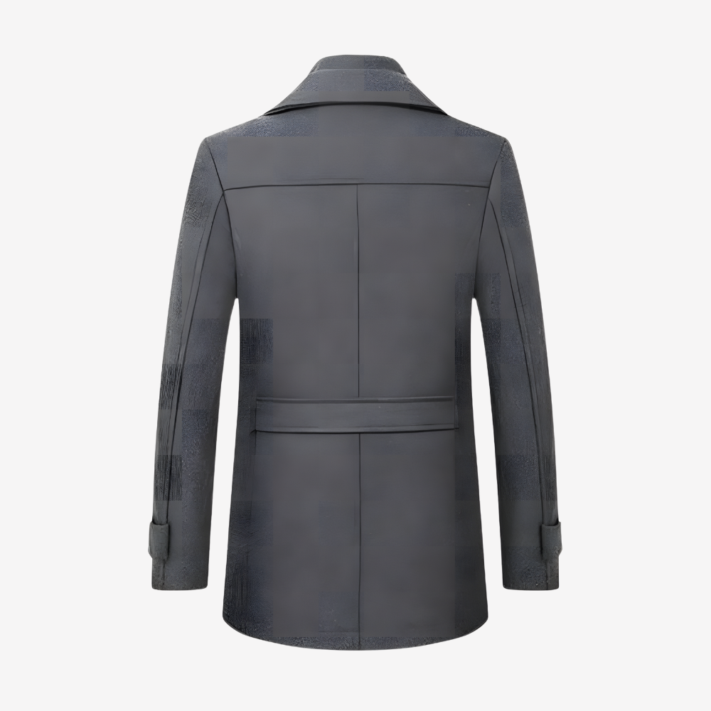 Slim Fit Wool Trench Coat for Men