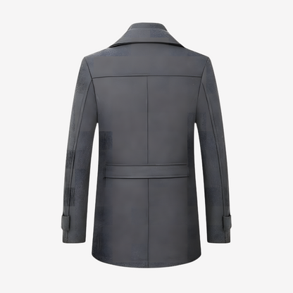 Slim Fit Wool Trench Coat for Men