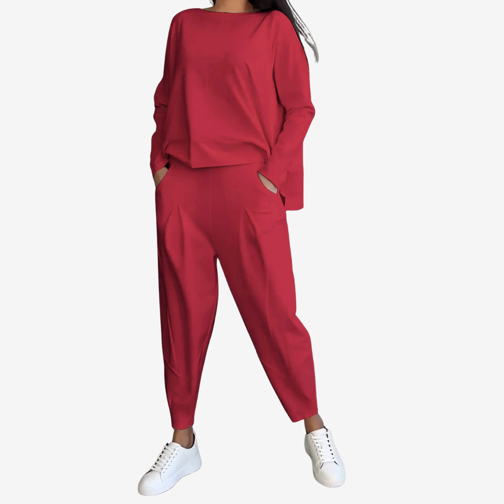 Casual Long Sleeve Pant Set for Women