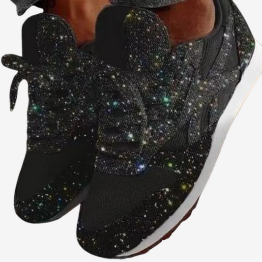 Sparkly Glitter Casual Sneakers for Women