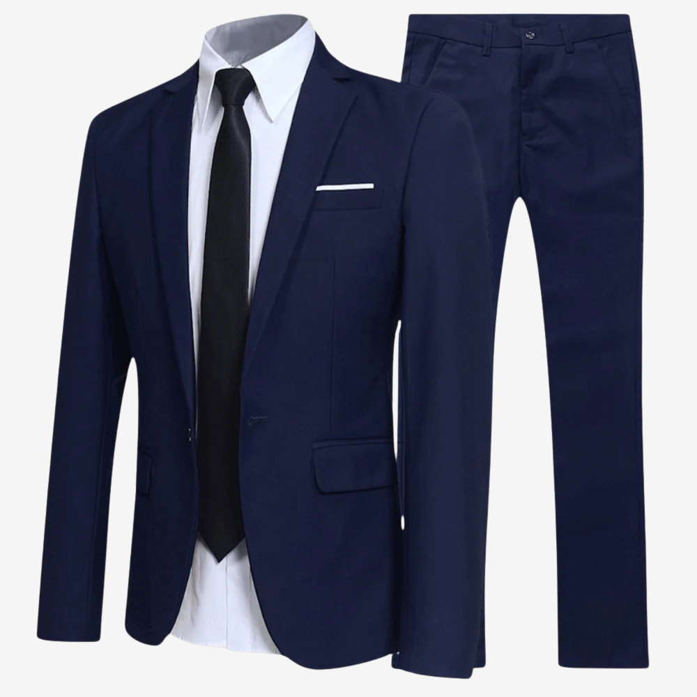 Slim Fit Business Suit Set for Men
