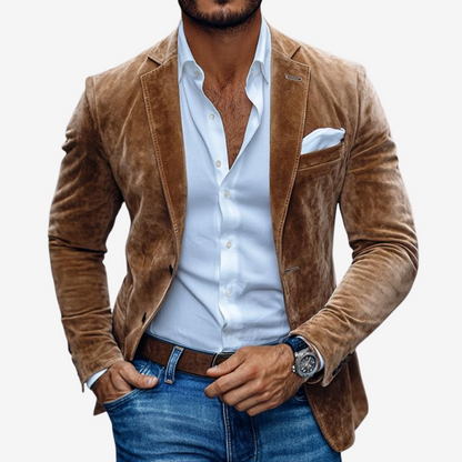 Stylish Suede Blazer Jacket for Men