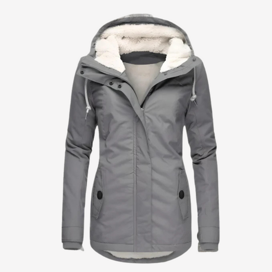 Warm Fleece-Lined Parka Jacket for Women