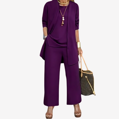 Chic Three-Piece Pant Set for Women