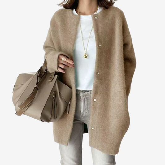 Oversized Wool Cardigan Sweater for Women