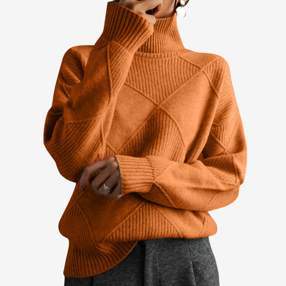 Cozy Knit Turtleneck Sweater for Women