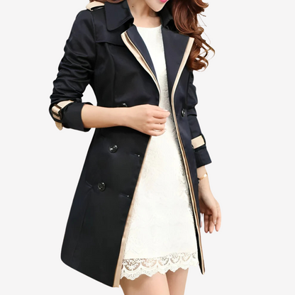Chic Double-Breasted Trench Coat for Women