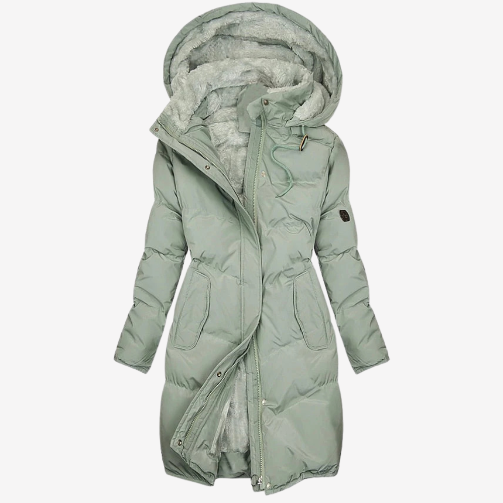 Warm Faux Fur Lined Puffer Coat for Women