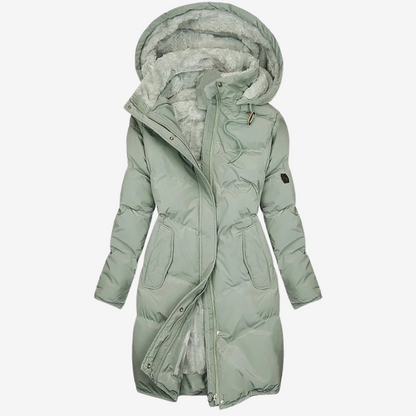 Warm Faux Fur Lined Puffer Coat for Women