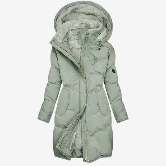 Warm Faux Fur Lined Puffer Coat for Women