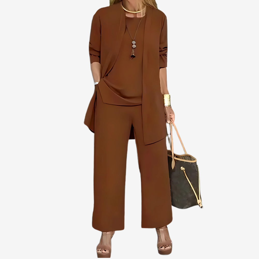 Chic Three-Piece Pant Set for Women